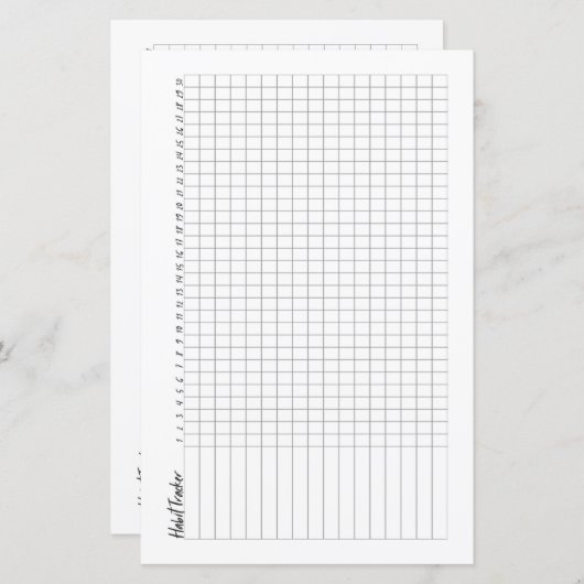 Nicht ein Bullet Journal Halb Page Habit Tracker (Vorne/Hinten)