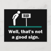 Nicht ein guter Sign Funny Joke Postkarte (Vorderseite)