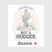 Nicht ein Hugger Cactus Individuelle Name Vinyl Aufkleber (Blatt)