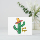 Nicht ein Hugger Cactus Mexican Sombrero Postkarte (Stehend Vorderseite)
