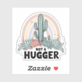 Nicht ein Hugger Cactus Vinyl Aufkleber (Blatt)