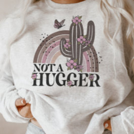 Nicht ein Hugger Modern Rainbow Boho Floral Butter Sweatshirt