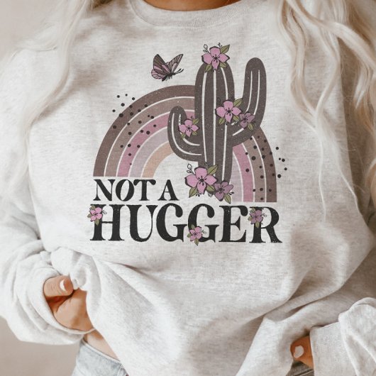 Nicht ein Hugger Modern Rainbow Boho Floral Butter Sweatshirt