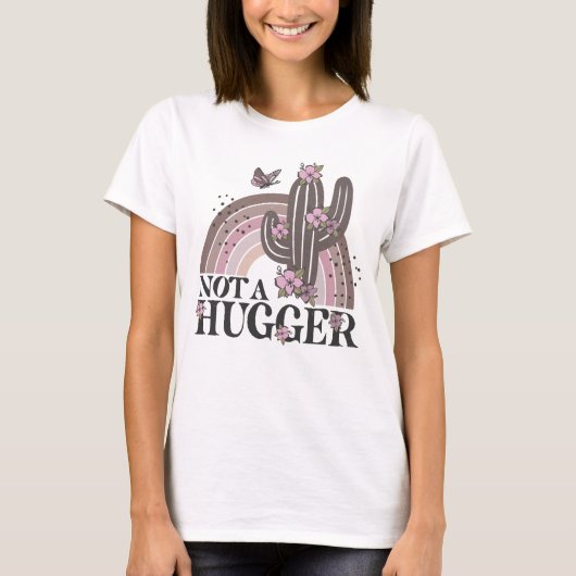 Nicht ein Hugger Modern Rainbow Boho Floral Butter T-Shirt (Vorderseite)