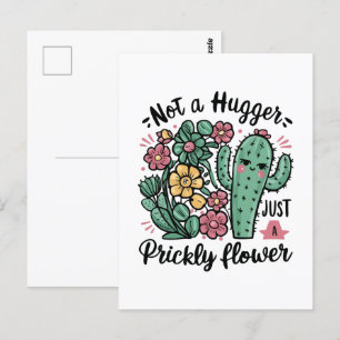 Nicht ein Hugger nur eine prickelnde Blume Niedlic Postkarte