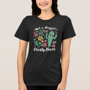 Nicht ein Hugger nur eine prickelnde Blume Niedlic Tri-Blend Shirt