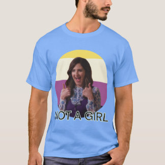 Nicht ein Mädchen lustig retro T-Shirt