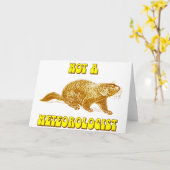 Nicht ein Meteorologe Groundhog Karte (Gelbe Blume)