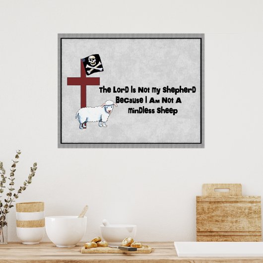 Nicht ein mittelloses Schaf Poster (Küche)