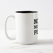 Nicht ein Morgen-Personen-lustiges Schwarzweiss Zweifarbige Tasse (Links)