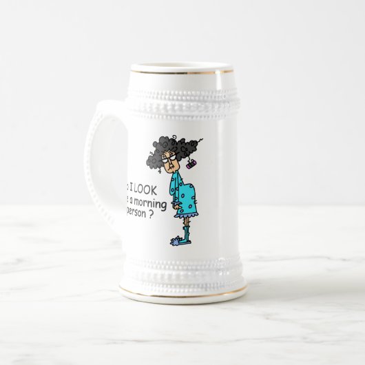 Nicht ein Morgenmensch Bierglas (Vorderseite Links)