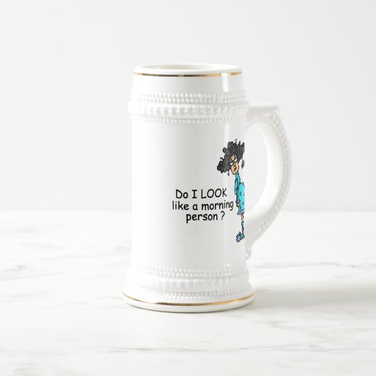 Nicht ein Morgenmensch Bierglas (VorderseiteRechts)