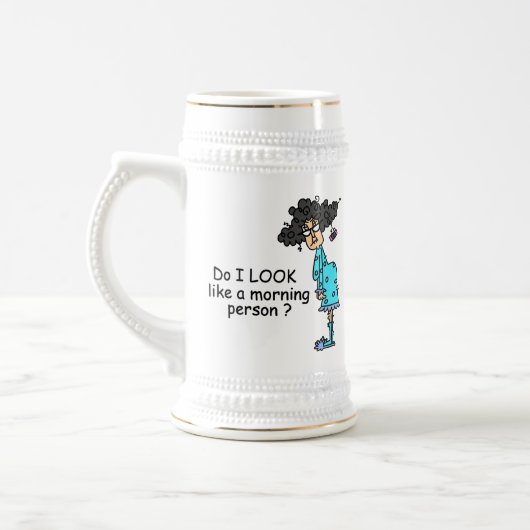 Nicht ein Morgenmensch Bierglas (Links)