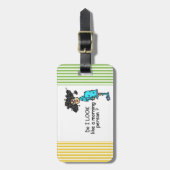 Nicht ein Morgenmensch Gepäckanhänger (Vorderseite vertikal)