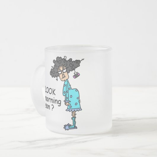 Nicht ein Morgenmensch Mattglastasse (Vorderseite Links)