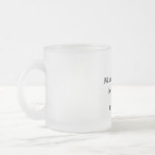Nicht ein Morgenmensch Mattglastasse (Links)