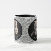 Nicht ein Morgenmensch oder Ihr Text Silberne grau Tasse (Zentrum)