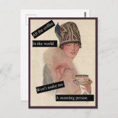 Nicht ein Morgenmensch Postkarte (Vorne/Hinten)