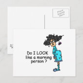 Nicht ein Morgenmensch Postkarte (Vorne/Hinten)