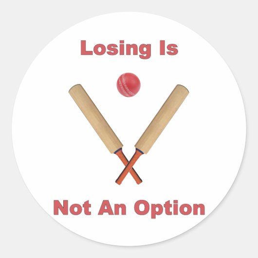Nicht ein Option-Cricket Runder Aufkleber (Vorderseite)