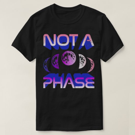 Nicht ein Phase-Lunar-Mondzyklus Genderfluid-Pride T-Shirt (Design vorne)