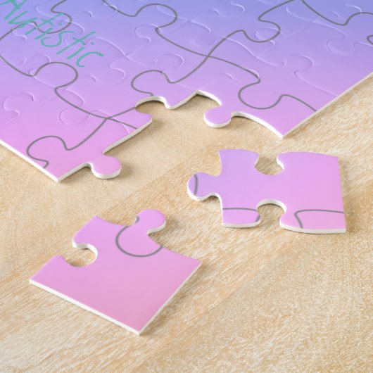 'Nicht ein Puzzle' Autismus Akzeptanz, Pastel Rain Puzzle (Seite)