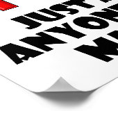 Nicht ein Snob Funny Poster (Ecke)