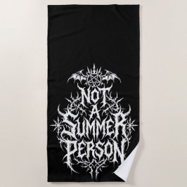 Nicht ein Sommer-Mensch Black Metal-Typografie Strandtuch