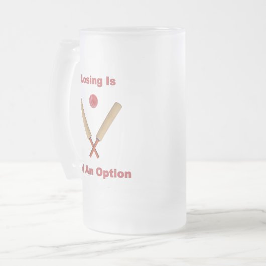 Nicht ein Wahl-Kricket Mattglas Bierglas (Vorderseite Links)