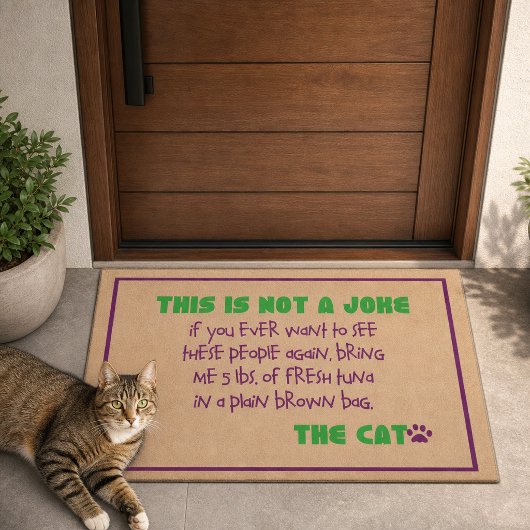 Nicht ein Witz - die Katzen-Fußmatte Fußmatte