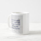 Nicht eine frühe Vogel-oder Nachteulen-lustige Kaffeetasse (Vorderseite Links)