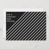 Nicht eine Kreatur rührte die Weihnachten des schw Ankündigung (Rückseite)