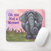 Nicht eine Maus! Lustiger Elefant auf Rosa Mousepad (Mit Mouse)