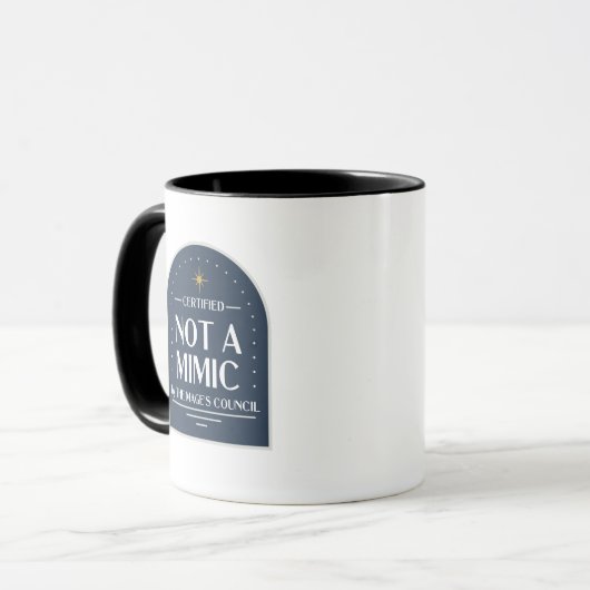 Nicht eine Mimikfunny Funny D&D-Tasse Tasse (Vorderseite Links)