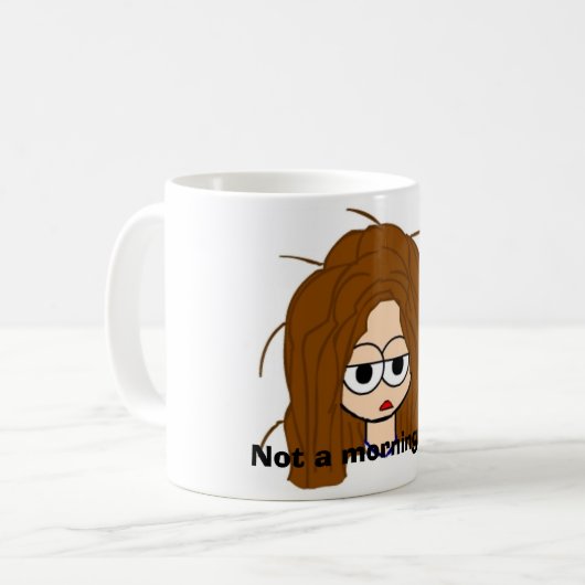 Nicht eine Morgenperson Kaffeetasse (Vorderseite Links)