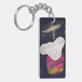 Nicht einfaches Sein menschlicher Schlüsselanhänger (Vorderseite links)