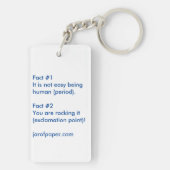 Nicht einfaches Sein menschlicher Schlüsselanhänger (Rückseite)