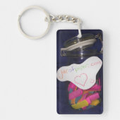 Nicht einfaches Sein menschlicher Schlüsselanhänger (Vorderseite)