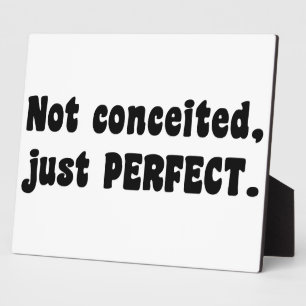 Nicht eingebildet, nur perfekt fotoplatte