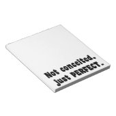 Nicht eingebildet, nur perfekt notizblock (angewinkelt)