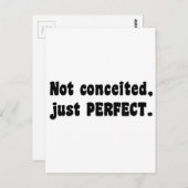 Nicht eingebildet, nur perfekt postkarte (Vorne/Hinten)