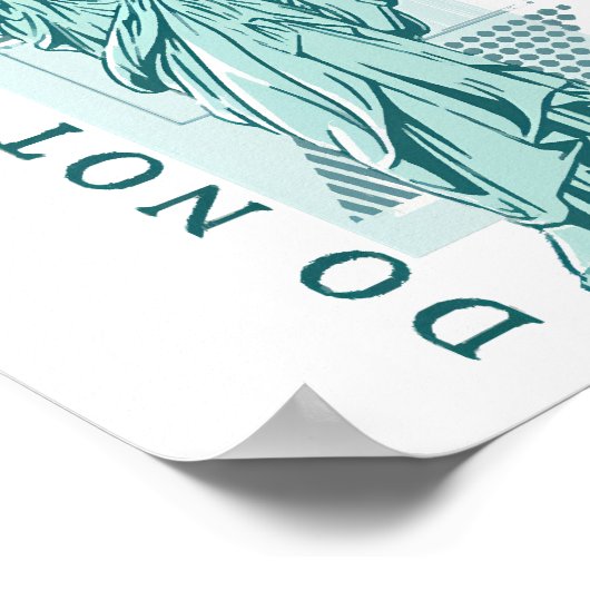 Nicht einhalten poster (Ecke)