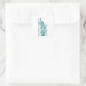Nicht einhalten quadratischer aufkleber (Tasche)