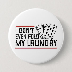 Nicht einmal den Poker Wäscherei Funny Cards falte Button