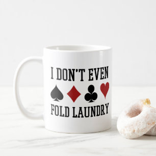 Nicht einmal den Poker Wäscherei Funny Cards falte Kaffeetasse