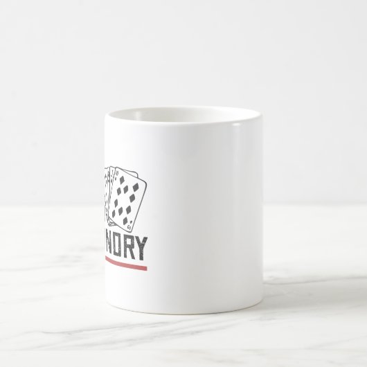 Nicht einmal den Poker Wäscherei Funny Cards falte Kaffeetasse (Mittel)