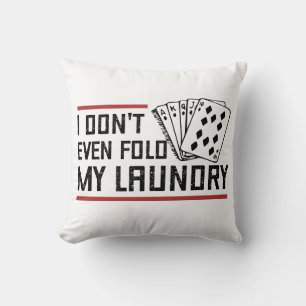 Nicht einmal den Poker Wäscherei Funny Cards falte Kissen