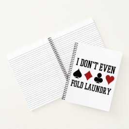 Nicht einmal den Poker Wäscherei Funny Cards falte Notizblock