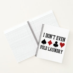 Nicht einmal den Poker Wäscherei Funny Cards falte Notizblock