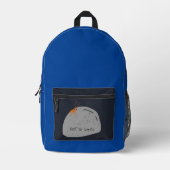 Nicht einsam - Funny Character (blau) Bedruckter Rucksack (Vorderseite)